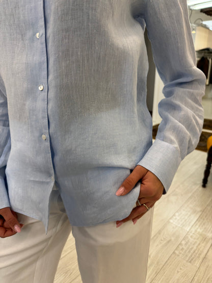 Camicia Lino Collo Coreana