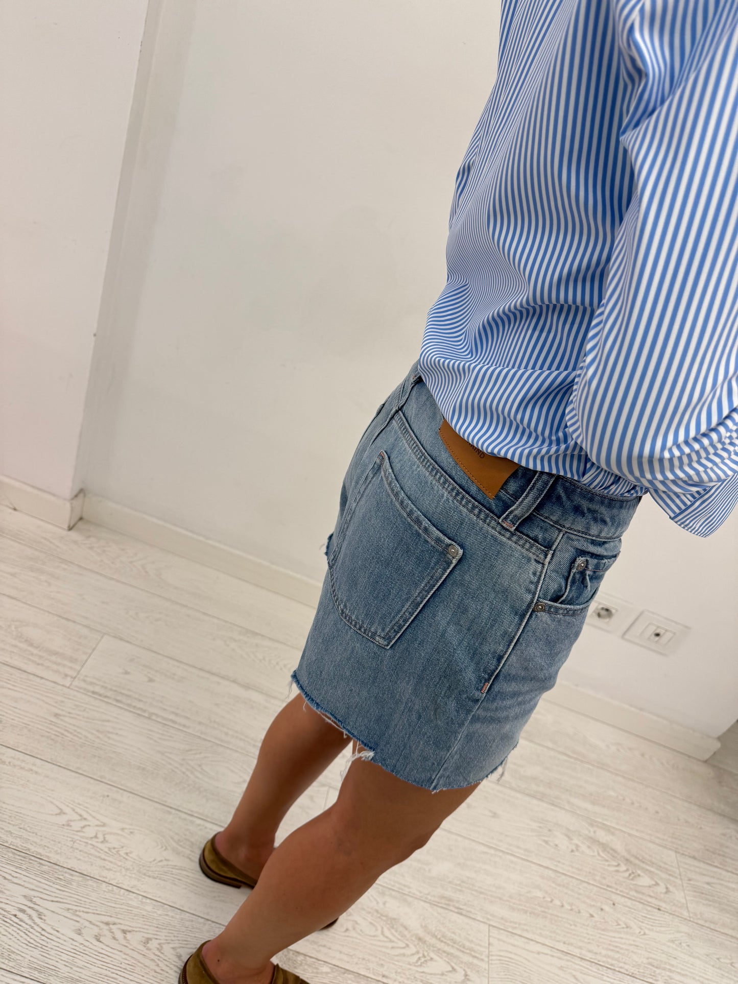 Denim Monroe Long Shorts