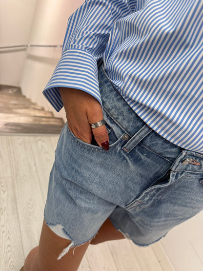 Denim Monroe Long Shorts