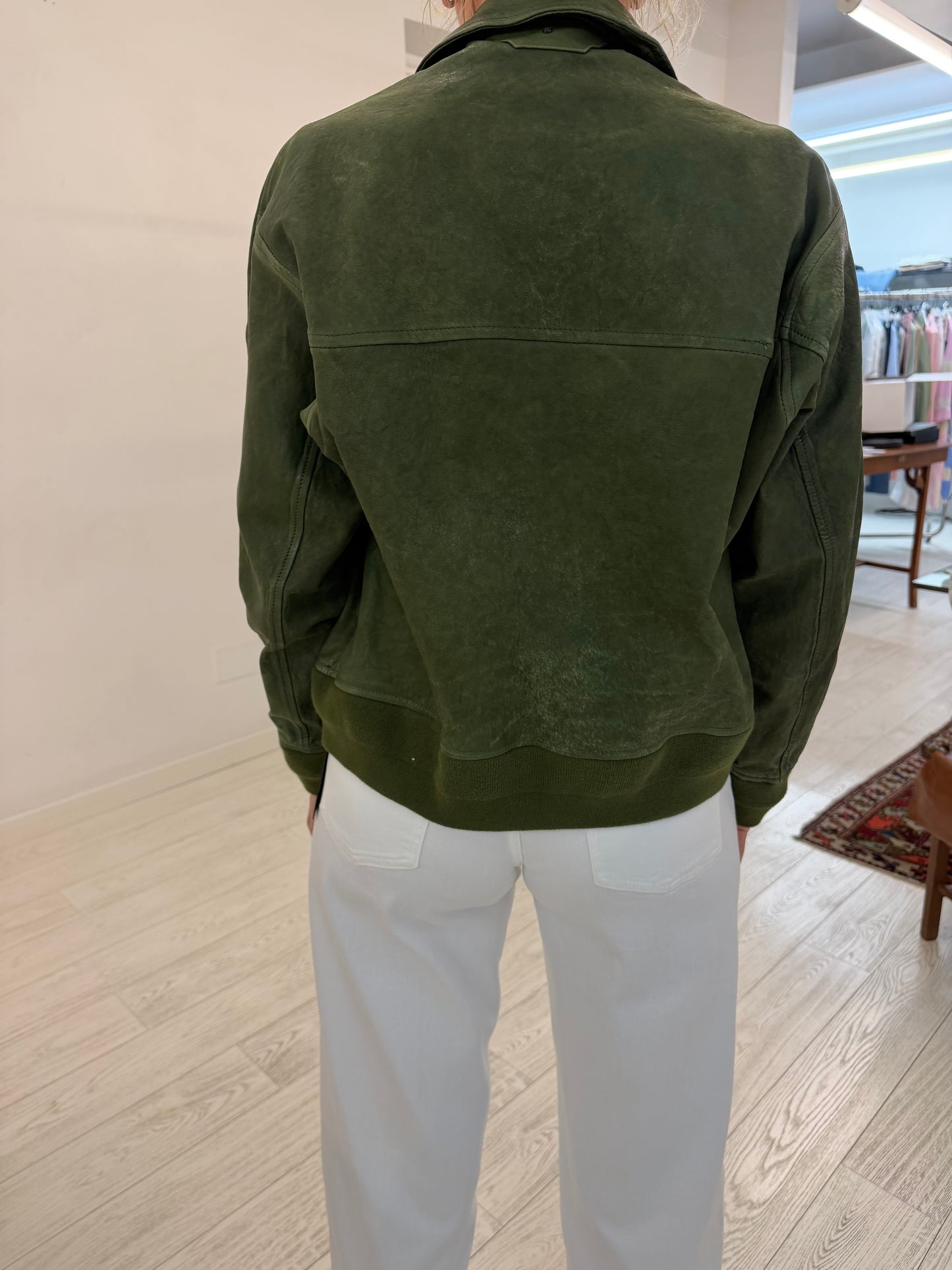 Bomber Pelle Anticata Muschio