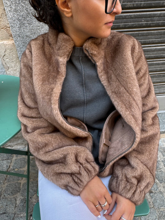 Bomber Eco Fur