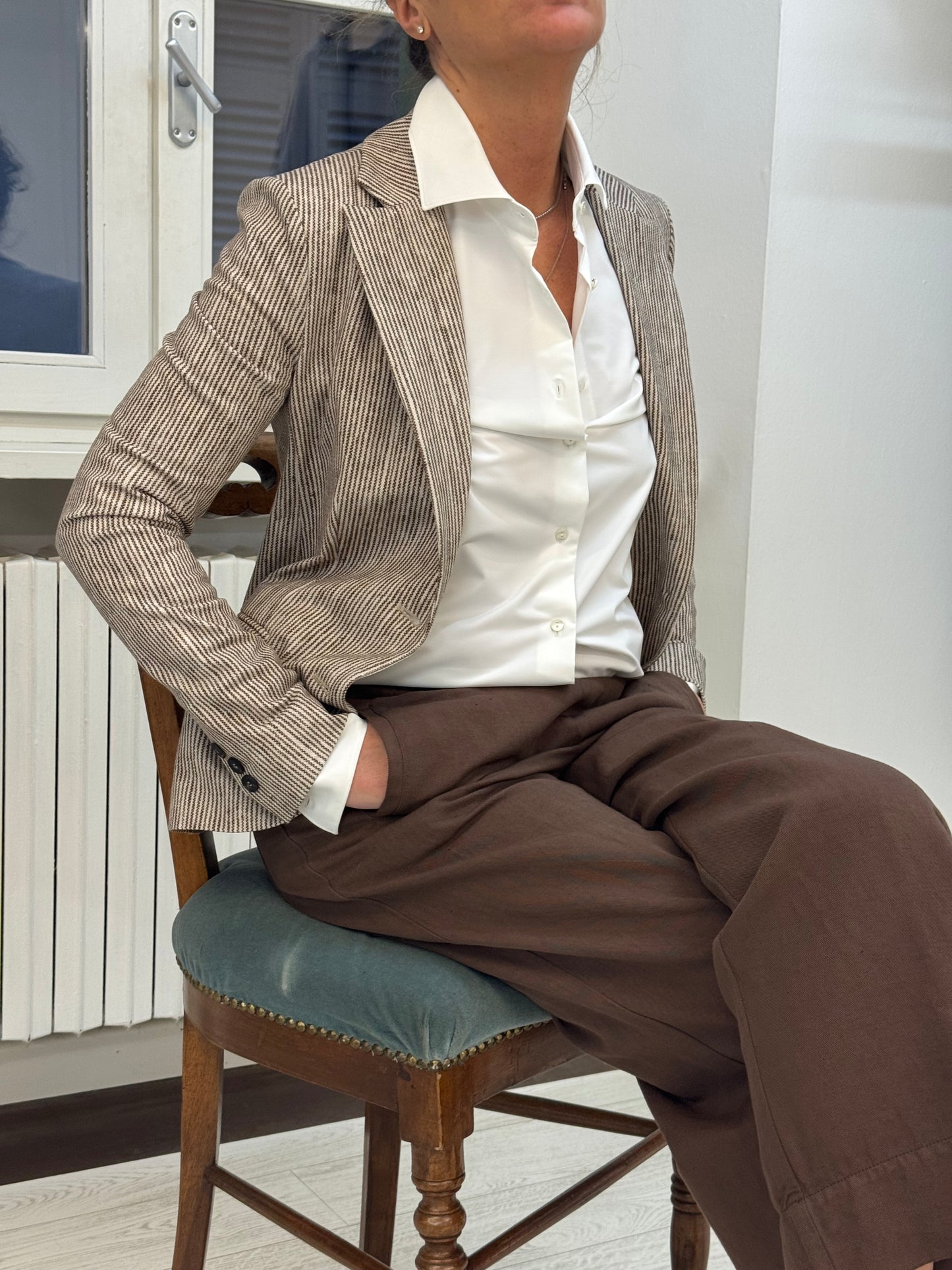 Blazer Monopetto Brown Stripes