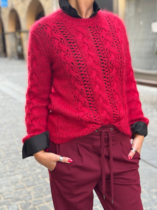 Maglia Girocollo Mouline’ Con Lurex