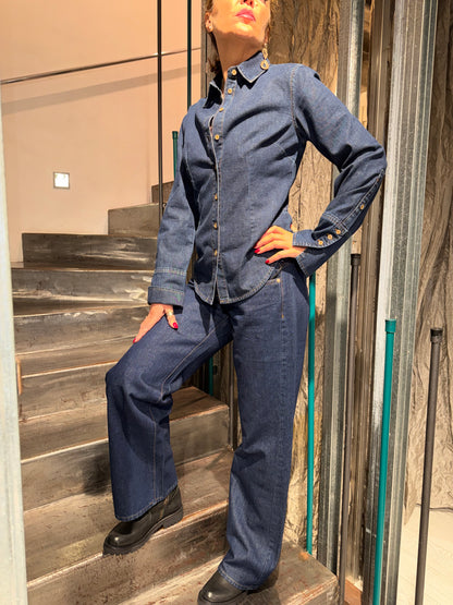 Camicia Denim Shaped Indigo