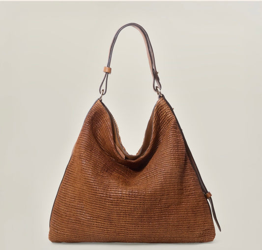 Borsa a Spalla Pelle Intagliata Osaka