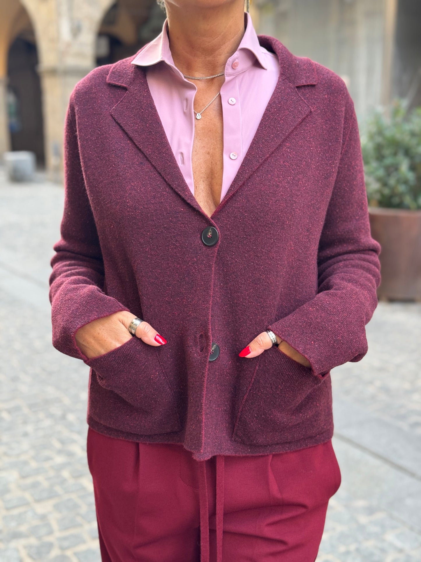 Giacca Tweed Double-face