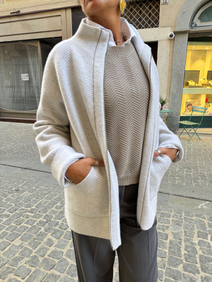 Caban Lana Cashmere Con Zip