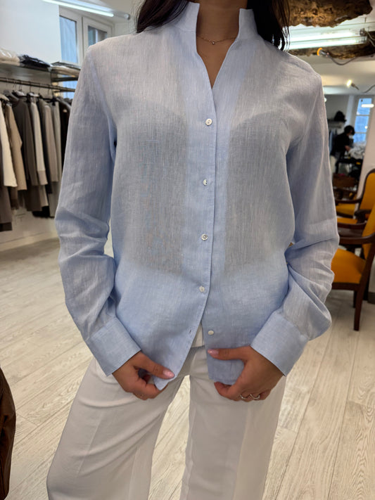 Camicia Lino Collo Coreana