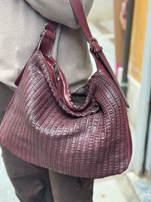 Borsa shopper lune Bordeaux