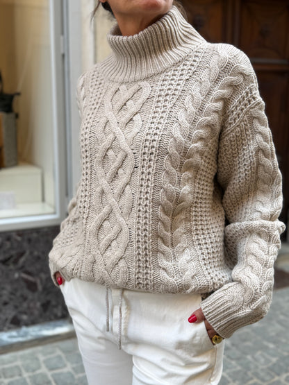 Lupetto Cashmere Treccia