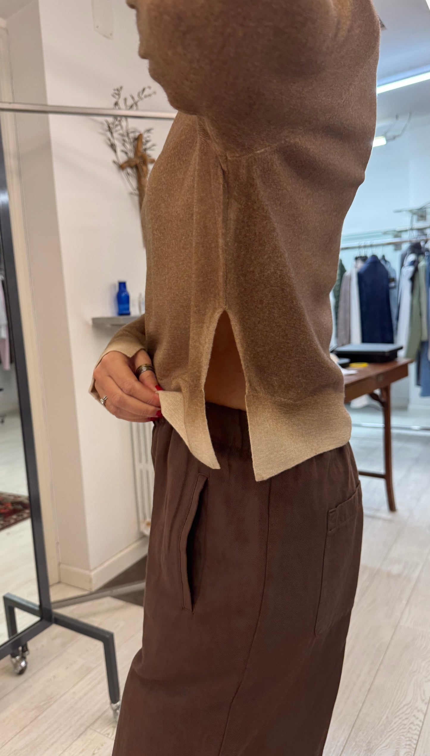 Maglia Girocollo Cropped Aerografata