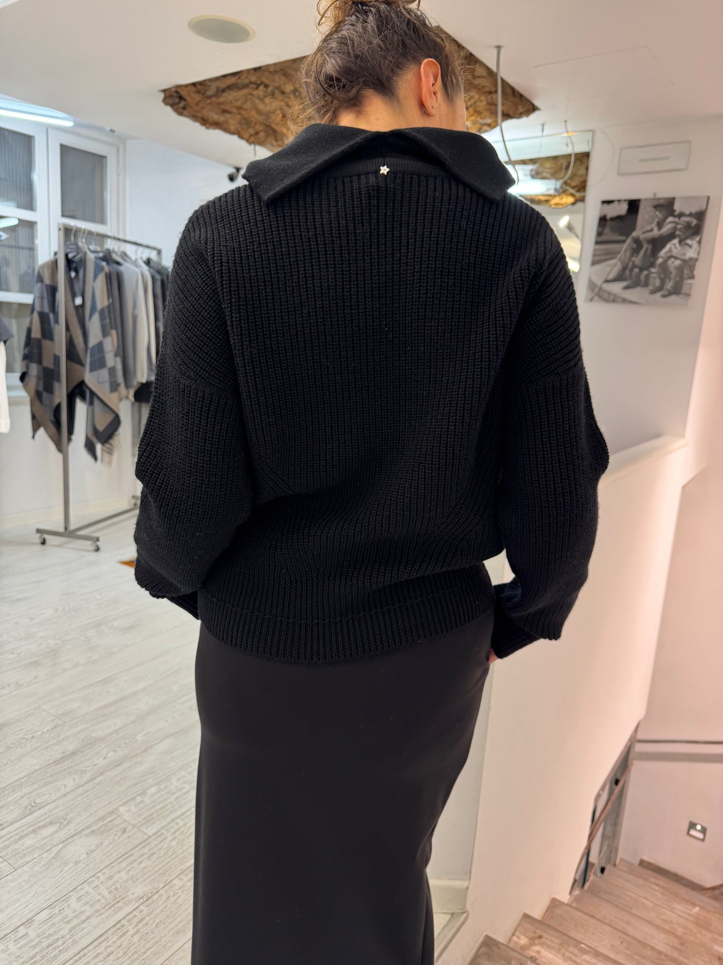 Maglia Costa Inglese Collo Cratere