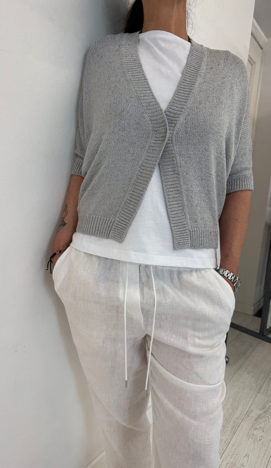 Cardigan Corto Big Lurex