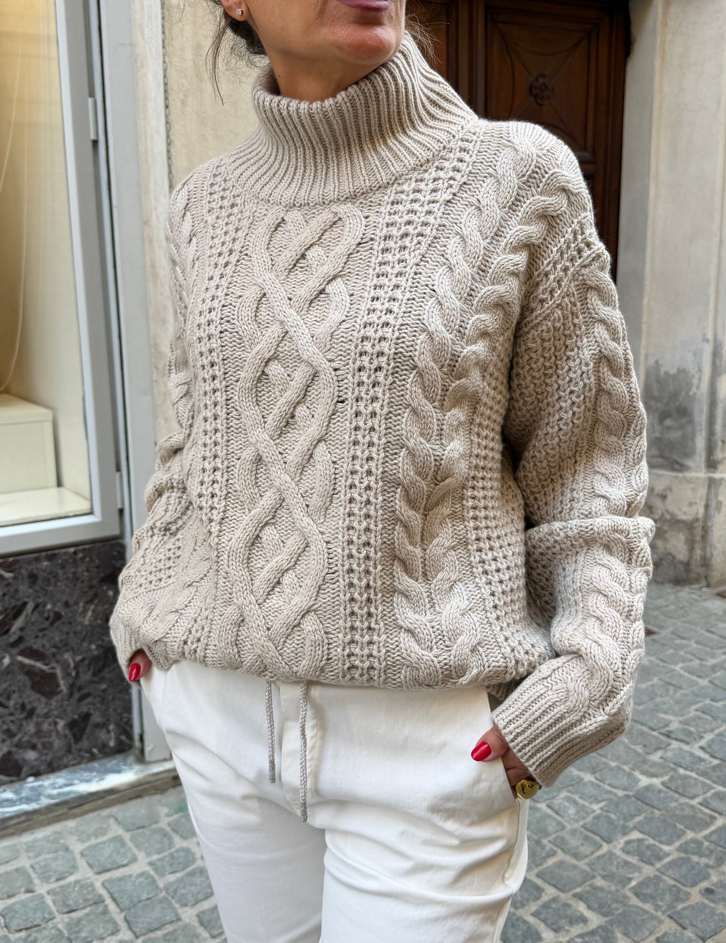 Lupetto Cashmere Treccia