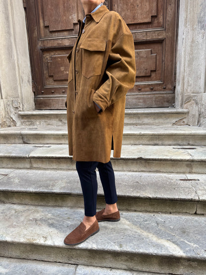 Cappotto Scamosciato Camel