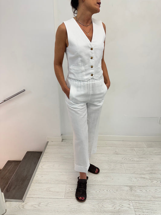 Pantalone Canvas Relaxed con coulisse in vita