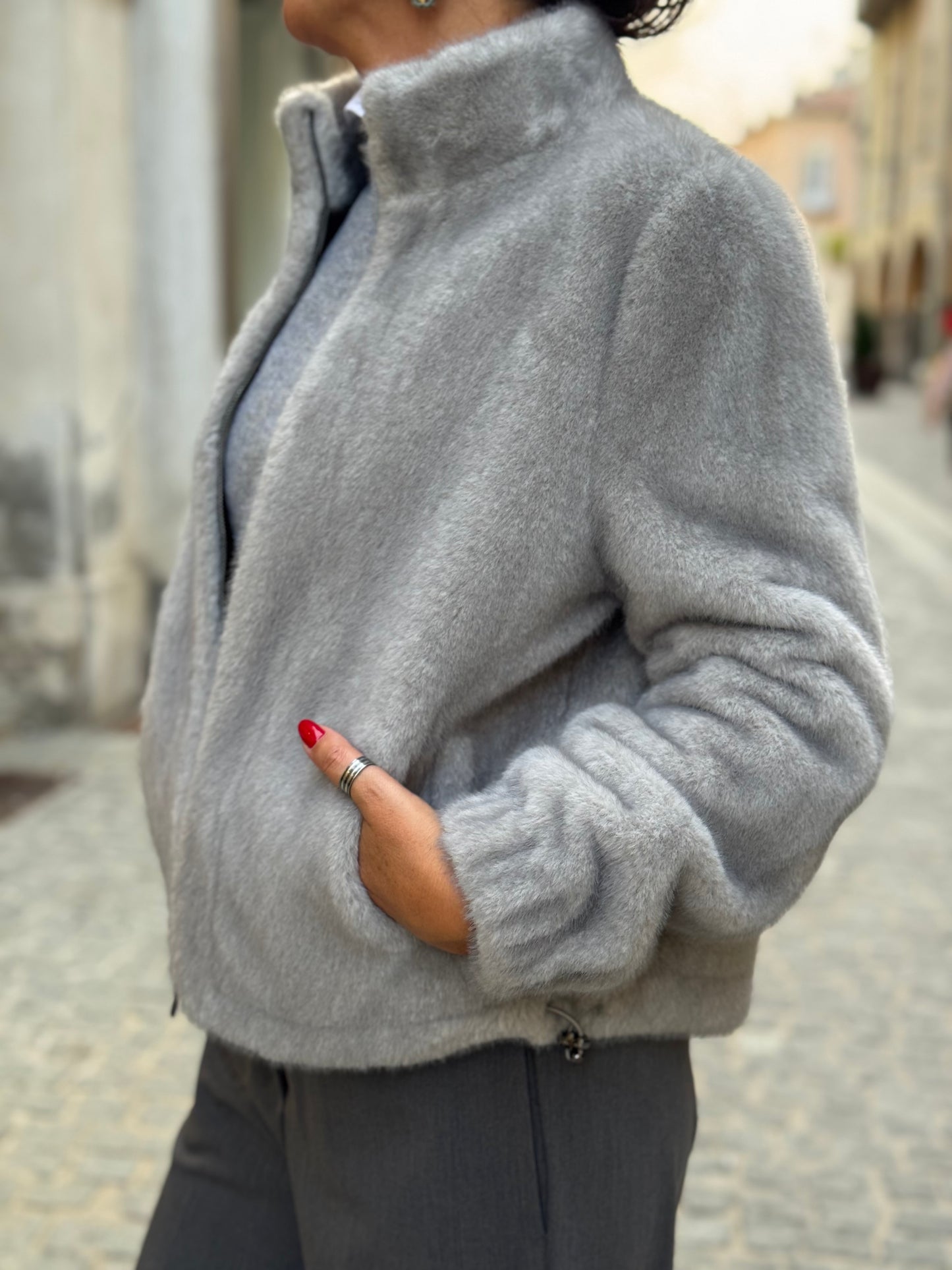 Bomber Eco Fur