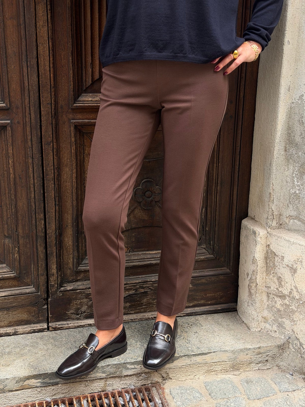 Pantalone Asciutto Con Elastico in Vita