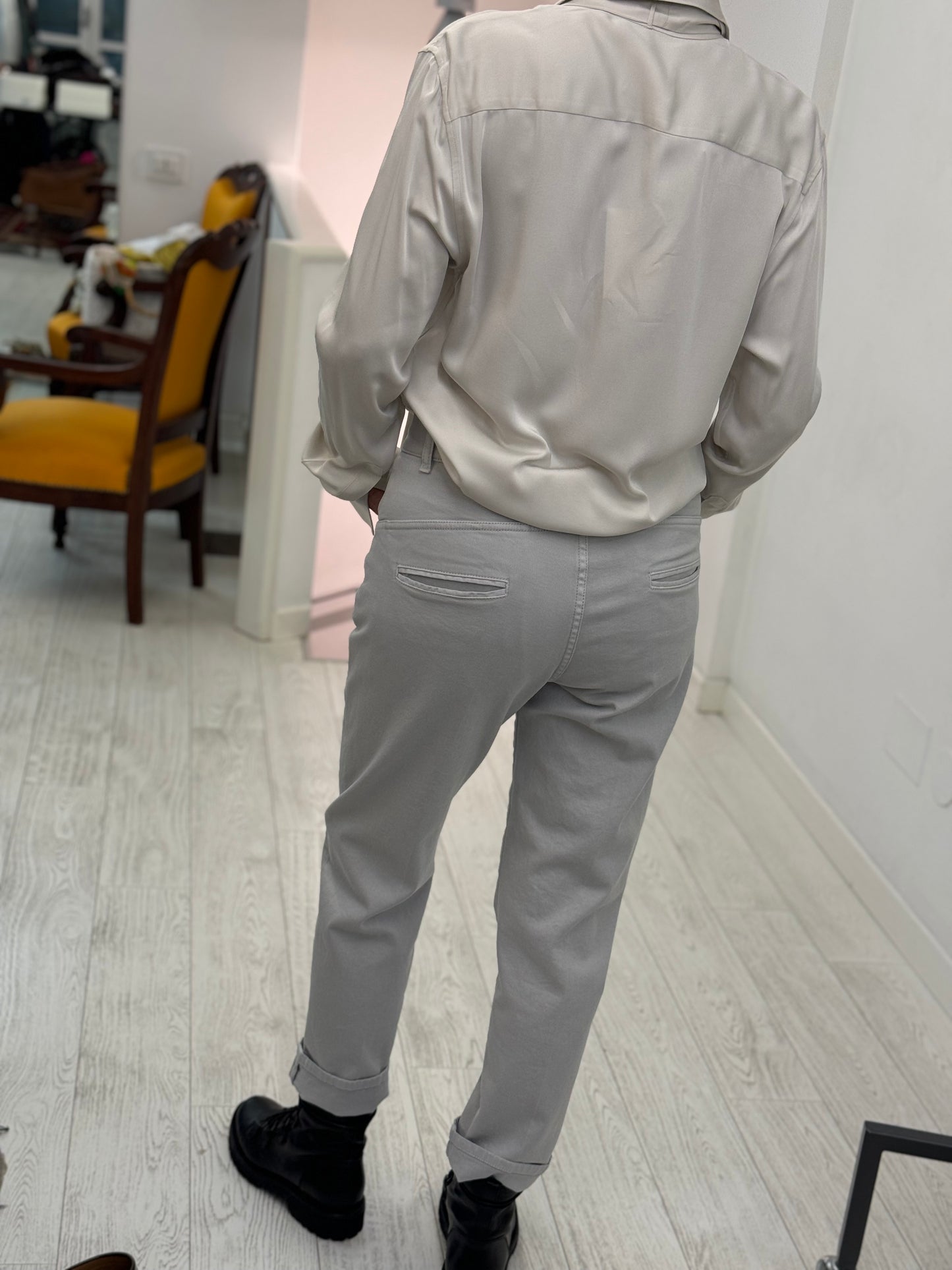 Pantalone Denim Light Grey