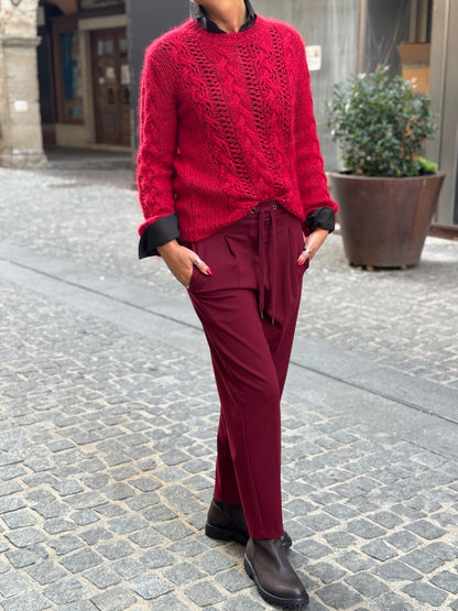 Maglia Girocollo Mouline’ Con Lurex
