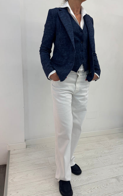 Blazer Monopetto Blue Oxford