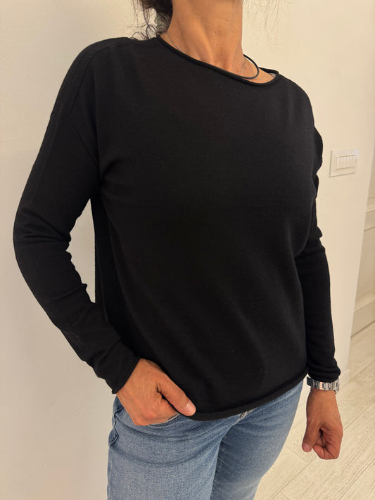 Maglia Scollo Barchetta Over Merinos