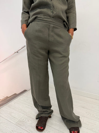 Pantalone Lino Ariel Oliva