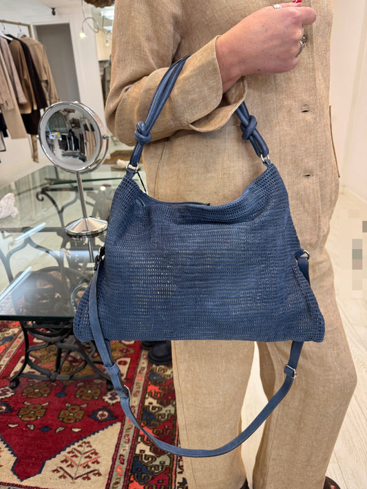 Borsa a Spalla Pelle Intagliata Osaka