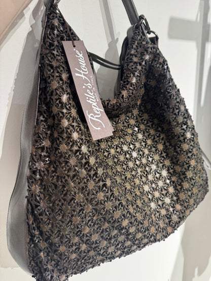 Borsa a Mano Con Tracolla Lavorazione Traforata a Laser