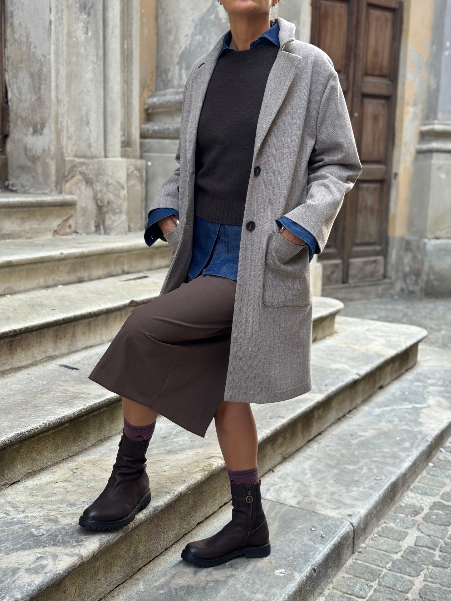 Cappotto Monopetto Spinato