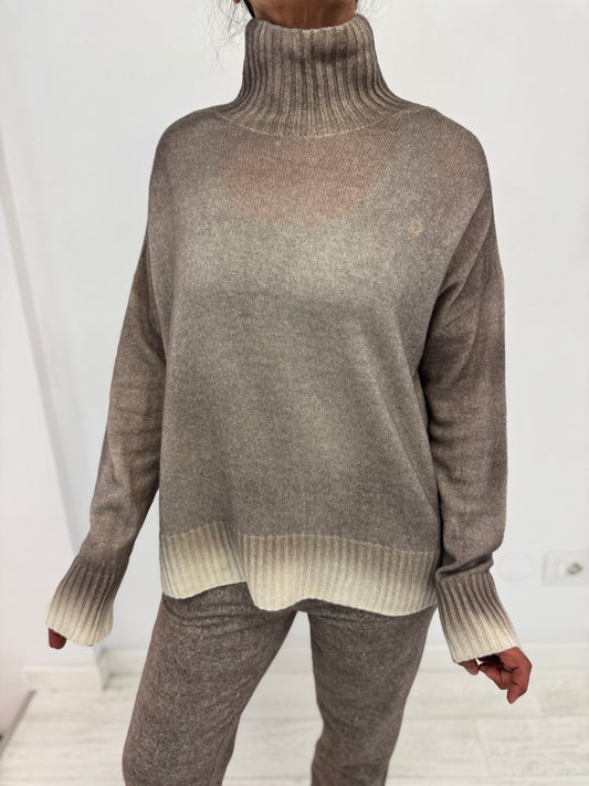 Maglia Lupetto Cashmere Sfumato Double-face