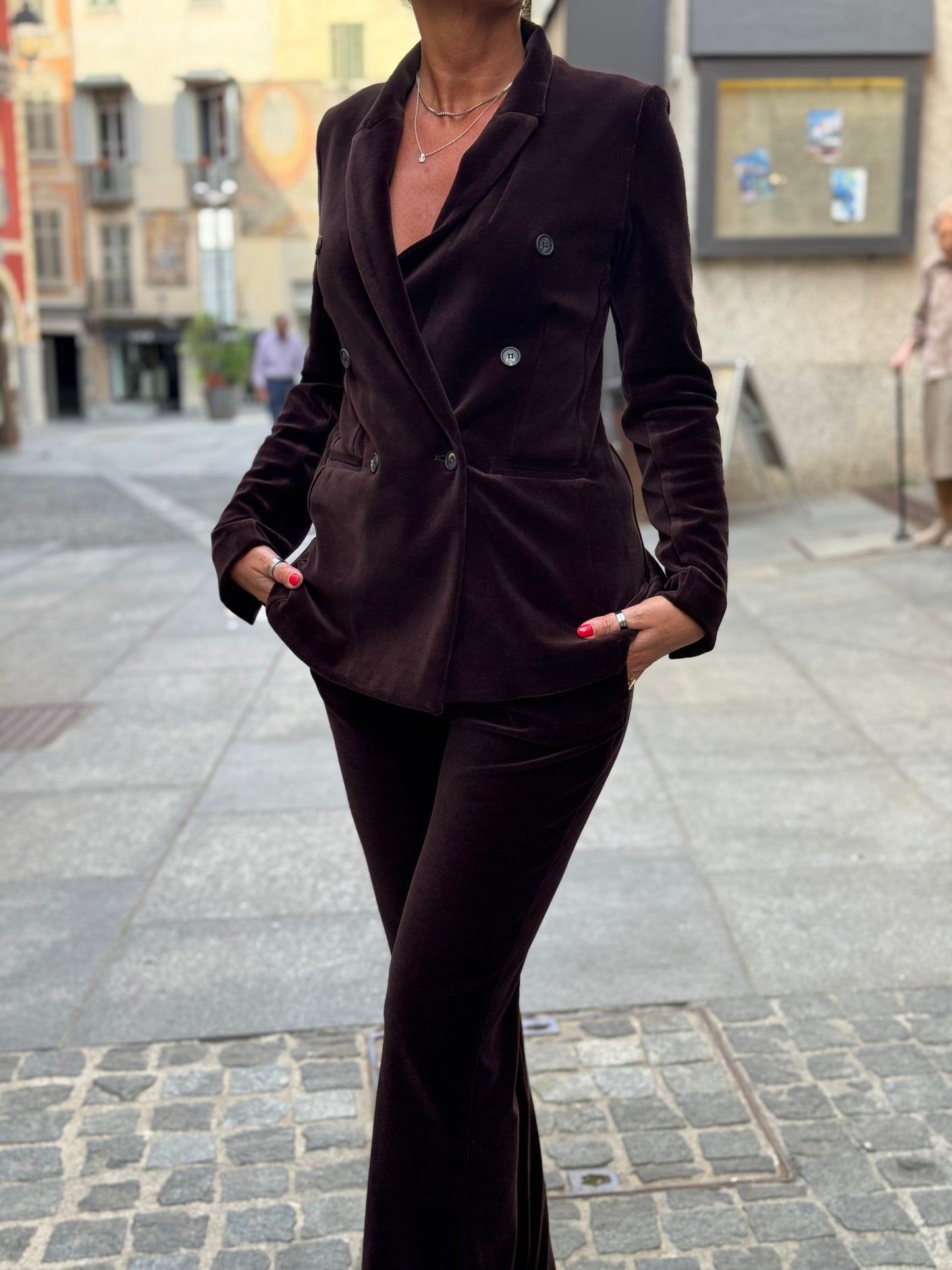 Pantalone velluto Stretch