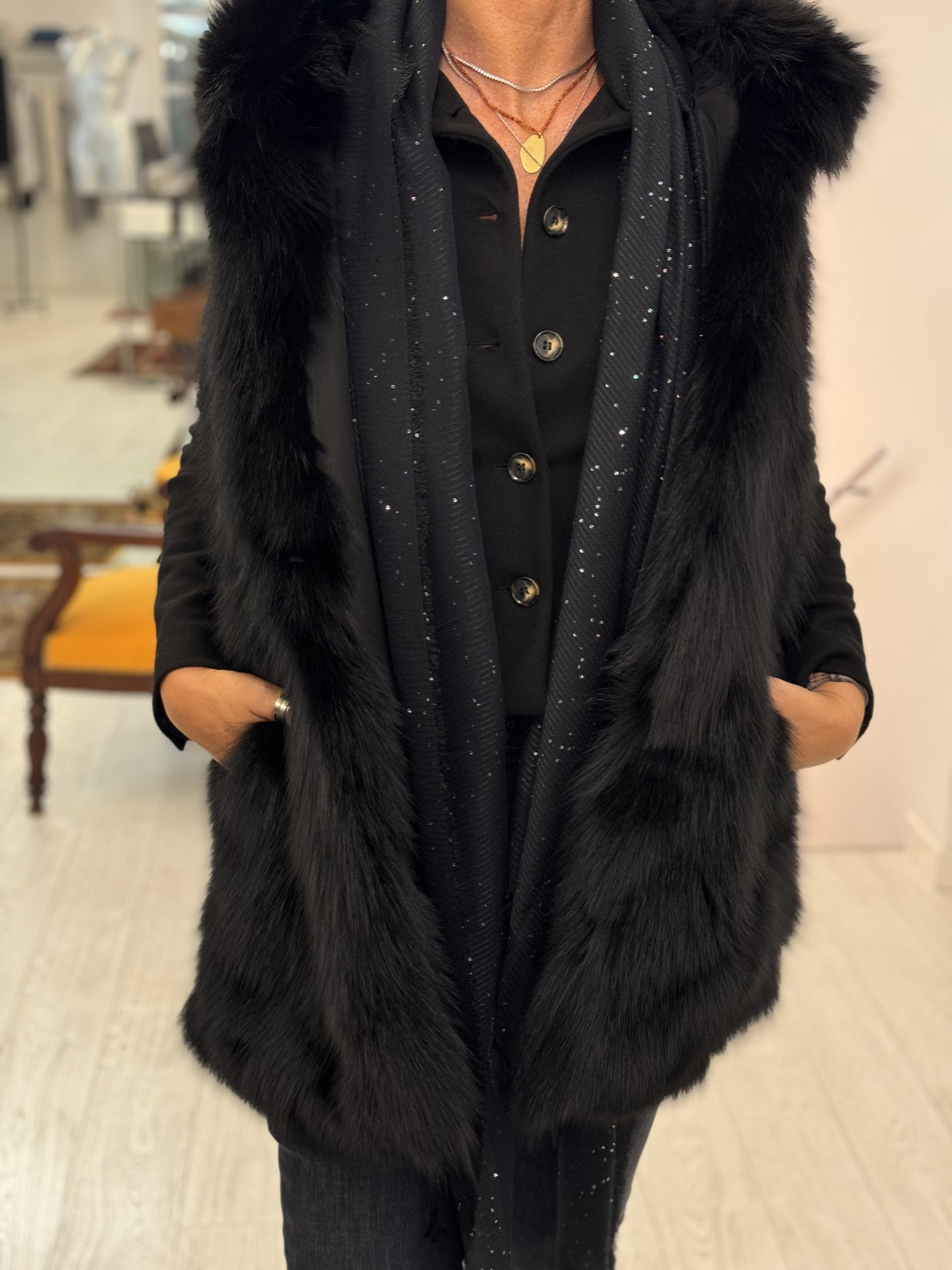 Gilet Con Cappuccio Real Fox